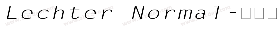 Lechter Normal字体转换
